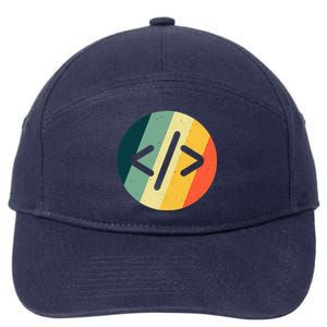 Cool Web Developer Art For HTML Programmer Lovers 7-Panel Snapback Hat