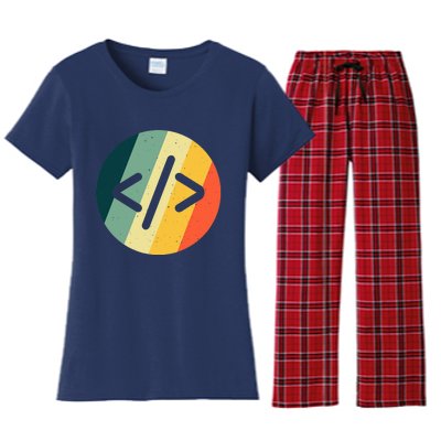 Cool Web Developer Art For HTML Programmer Lovers Women's Flannel Pajama Set