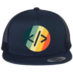 Cool Web Developer Art For HTML Programmer Lovers Flat Bill Trucker Hat