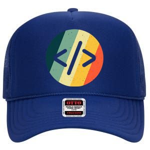 Cool Web Developer Art For HTML Programmer Lovers High Crown Mesh Back Trucker Hat