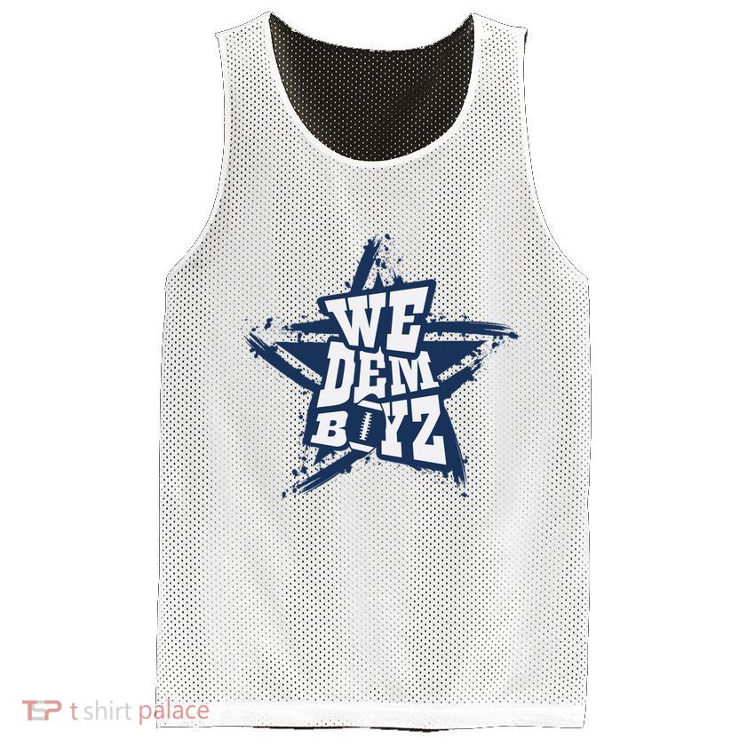 Cowboys We Dem Boyz Grunge Star Mesh Reversible Basketball Jersey Tank