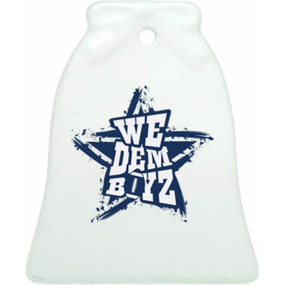 Cowboys We Dem Boyz Grunge Star Ceramic Bell Ornament