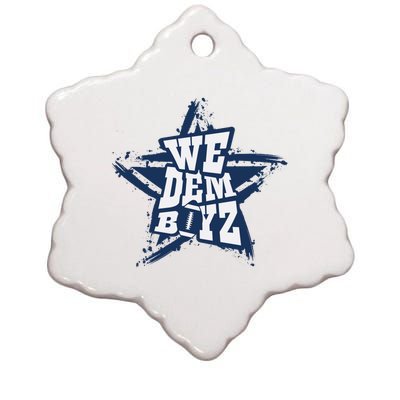 Cowboys We Dem Boyz Grunge Star Ceramic Star Ornament