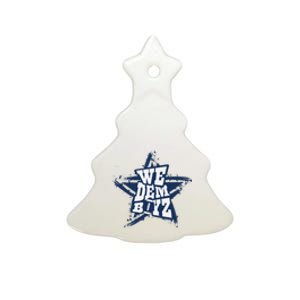 Cowboys We Dem Boyz Grunge Star Ceramic Tree Ornament