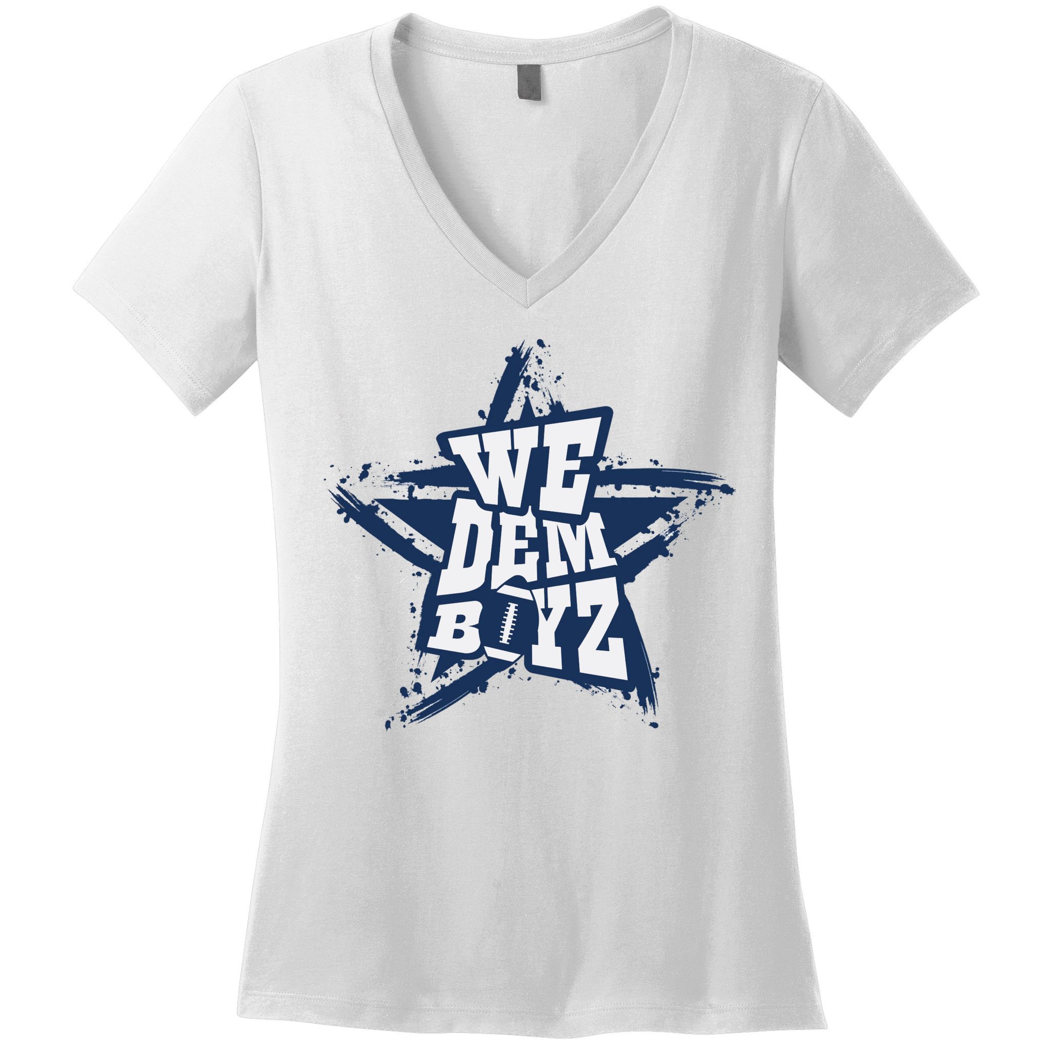 Cowboys We Dem Boyz Grunge Star Women's V-Neck T-Shirt