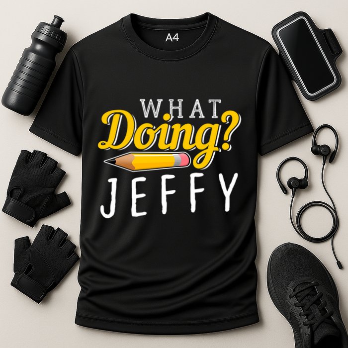 Cool What Doing Jeffy Funny Friends Cooling Performance Crew T-Shirt