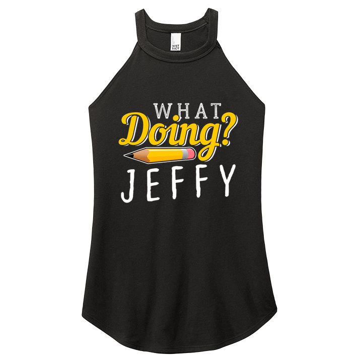 Cool What Doing Jeffy Funny Friends Women's Perfect Tri Rocker Tank