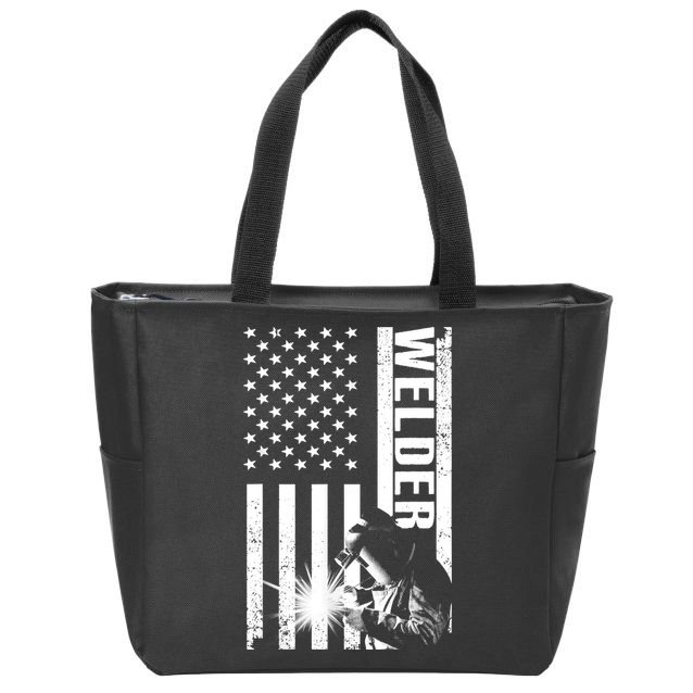 Cool Welder Design Welder Welding Metalwork Zip Tote Bag