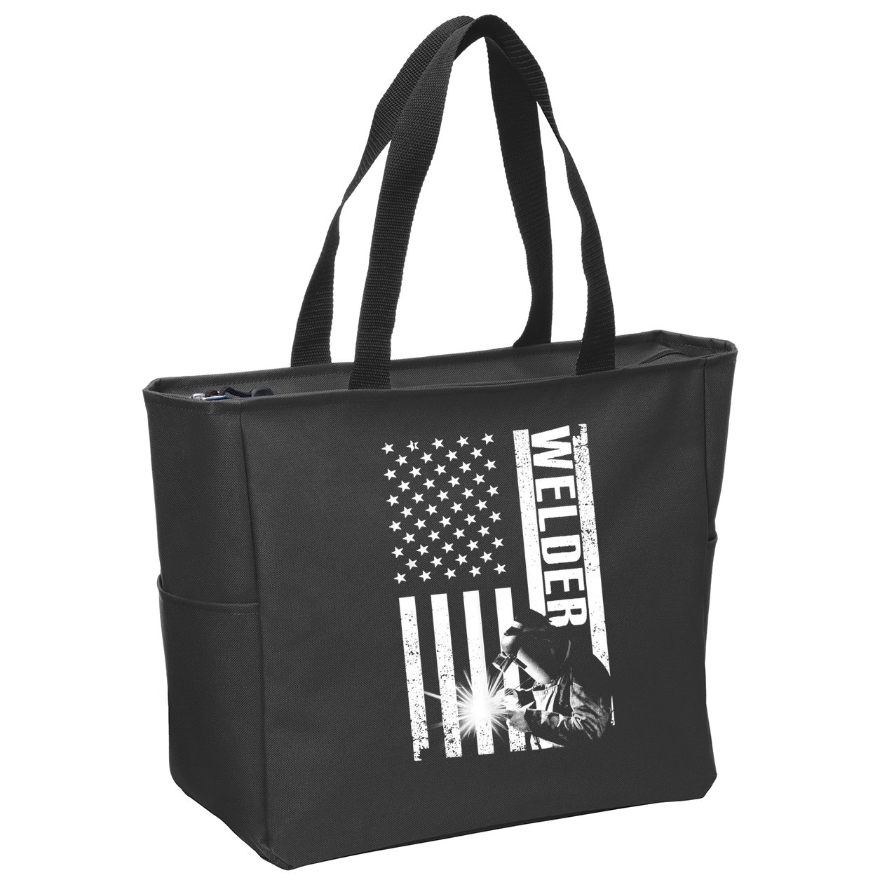 Cool Welder Design Welder Welding Metalwork Zip Tote Bag