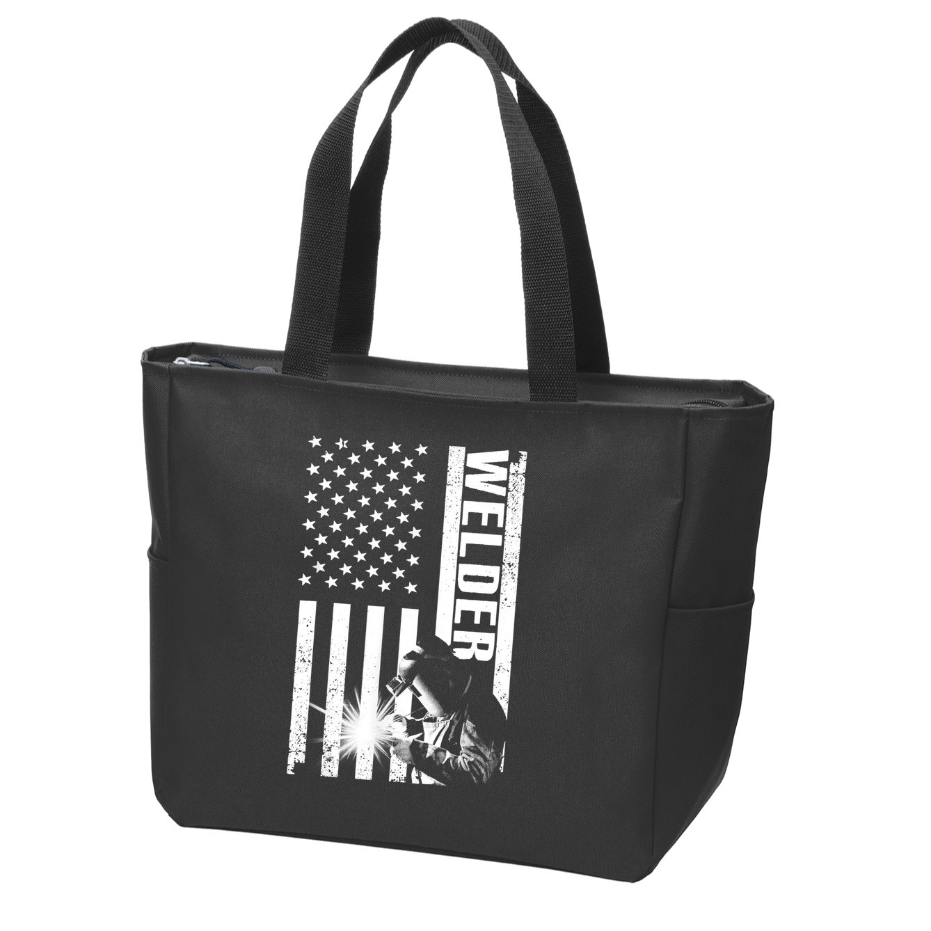 Cool Welder Design Welder Welding Metalwork Zip Tote Bag