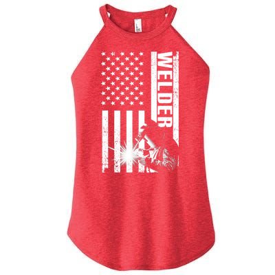 Cool Welder Design Welder Welding Metalwork Women's Perfect Tri Rocker Tank