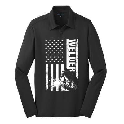 Cool Welder Design Welder Welding Metalwork Silk Touch Performance Long Sleeve Polo