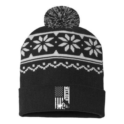 Cool Welder Design Welder Welding Metalwork USA-Made Snowflake Beanie