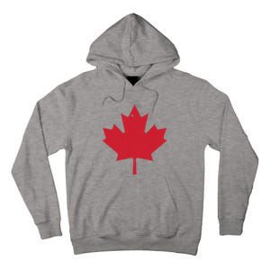 Canada Women Distressed Red Maple Leaf Canada Day Tall Hoodie