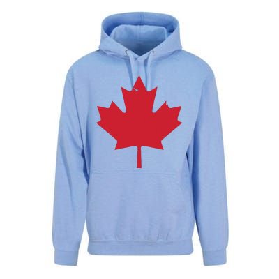 Canada Women Distressed Red Maple Leaf Canada Day Unisex Surf Hoodie