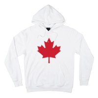 Canada Women Distressed Red Maple Leaf Canada Day Hoodie