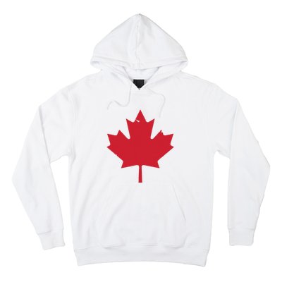 Canada Women Distressed Red Maple Leaf Canada Day Hoodie