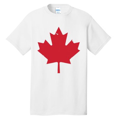 Canada Women Distressed Red Maple Leaf Canada Day Tall T-Shirt