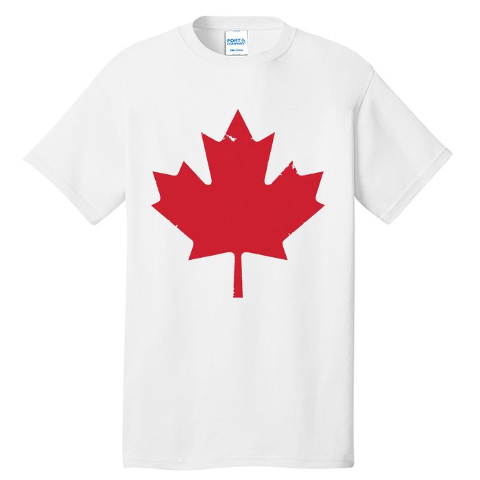 Canada Women Distressed Red Maple Leaf Canada Day Tall T-Shirt