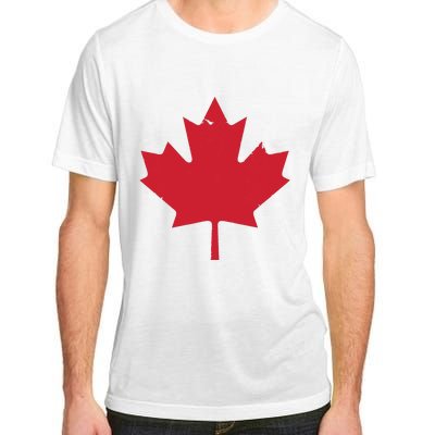 Canada Women Distressed Red Maple Leaf Canada Day Adult ChromaSoft Performance T-Shirt