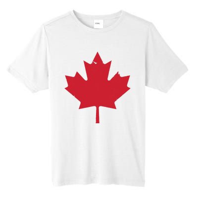 Canada Women Distressed Red Maple Leaf Canada Day Tall Fusion ChromaSoft Performance T-Shirt