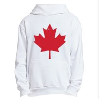 Canada Women Distressed Red Maple Leaf Canada Day Urban Pullover Hoodie