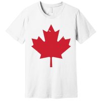 Canada Women Distressed Red Maple Leaf Canada Day Premium T-Shirt