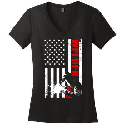 Cool Welder Design Welder Welding Metalwork Women's V-Neck T-Shirt