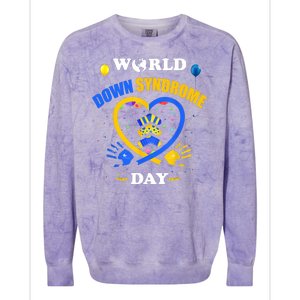 Celebrate World Down Syndrome Day Colorblast Crewneck Sweatshirt