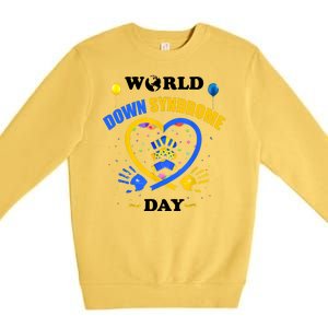 Celebrate World Down Syndrome Day Premium Crewneck Sweatshirt