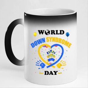 Celebrate World Down Syndrome Day 11oz Black Color Changing Mug