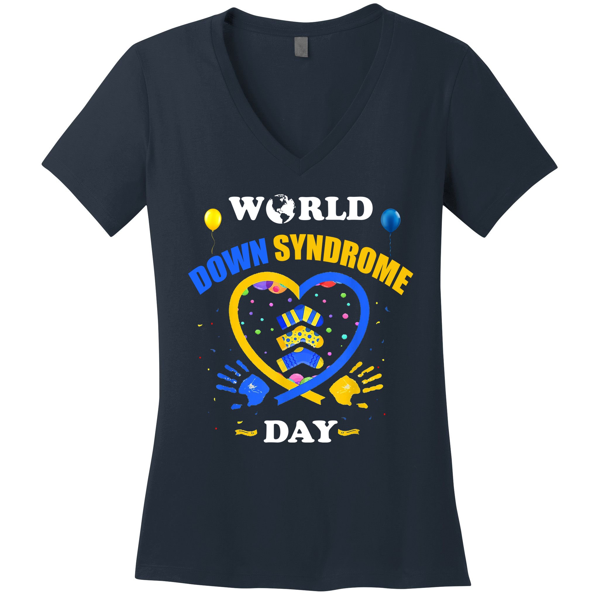 Celebrate World Down Syndrome Day Women's V-Neck T-Shirt