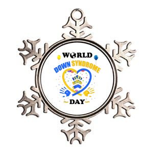 Celebrate World Down Syndrome Day Metallic Star Ornament