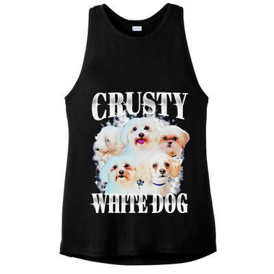 Crusty White Dog Funny For Ladies PosiCharge Tri-Blend Wicking Tank