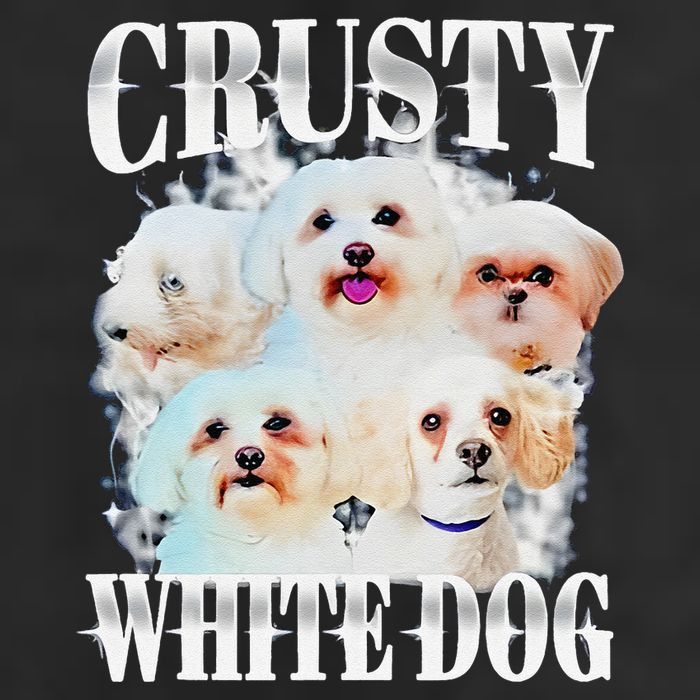 Crusty White Dog Funny For Cool Comfort Performance Bucket Hat