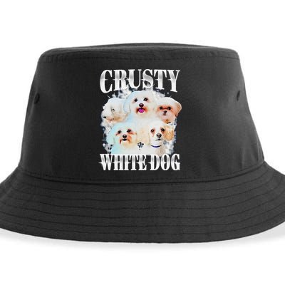 Crusty White Dog Funny For Sustainable Bucket Hat