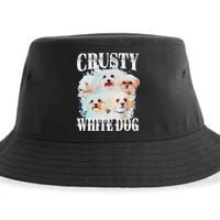 Crusty White Dog Funny For Sustainable Bucket Hat