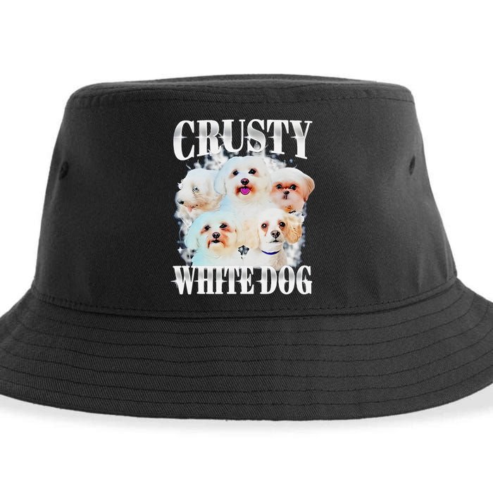 Crusty White Dog Funny For Sustainable Bucket Hat