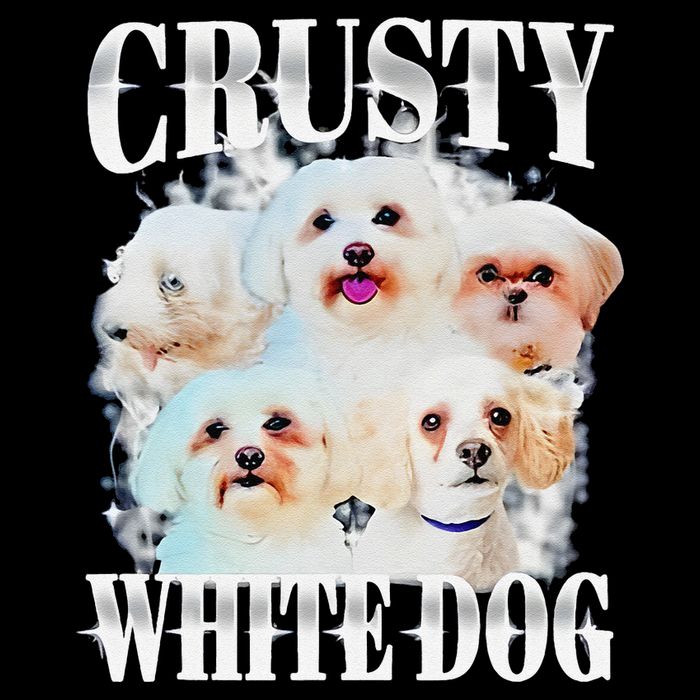 Crusty White Dog Funny For Sustainable Bucket Hat