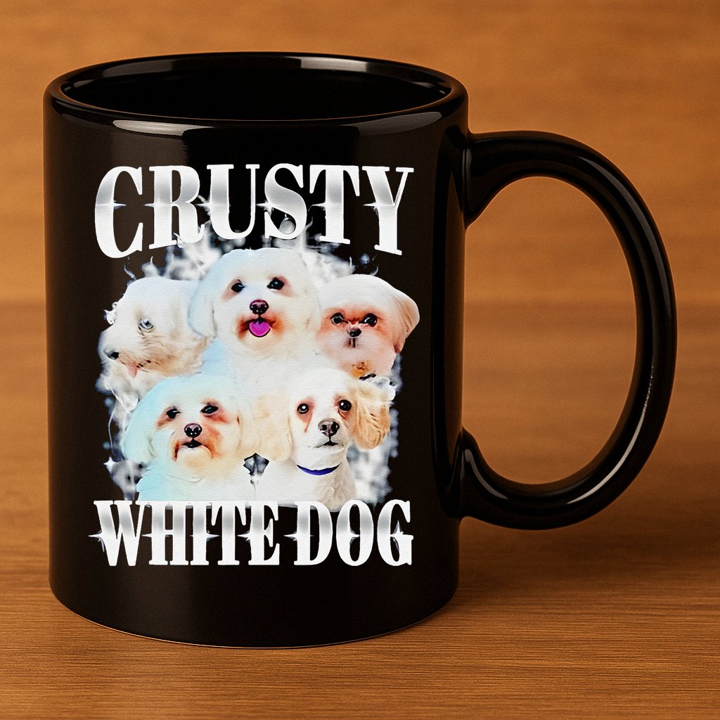 Crusty White Dog Funny For 11oz C Handle Ceramic Mug