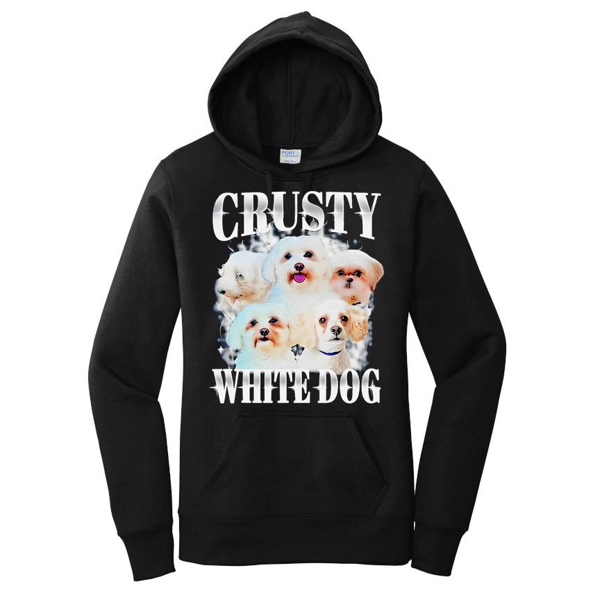 Crusty White Dog Funny For Women's Pullover Hoodie
