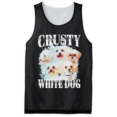 Crusty White Dog Funny For Mesh Reversible Basketball Jersey Tank