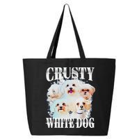 Crusty White Dog Funny For 25L Jumbo Tote