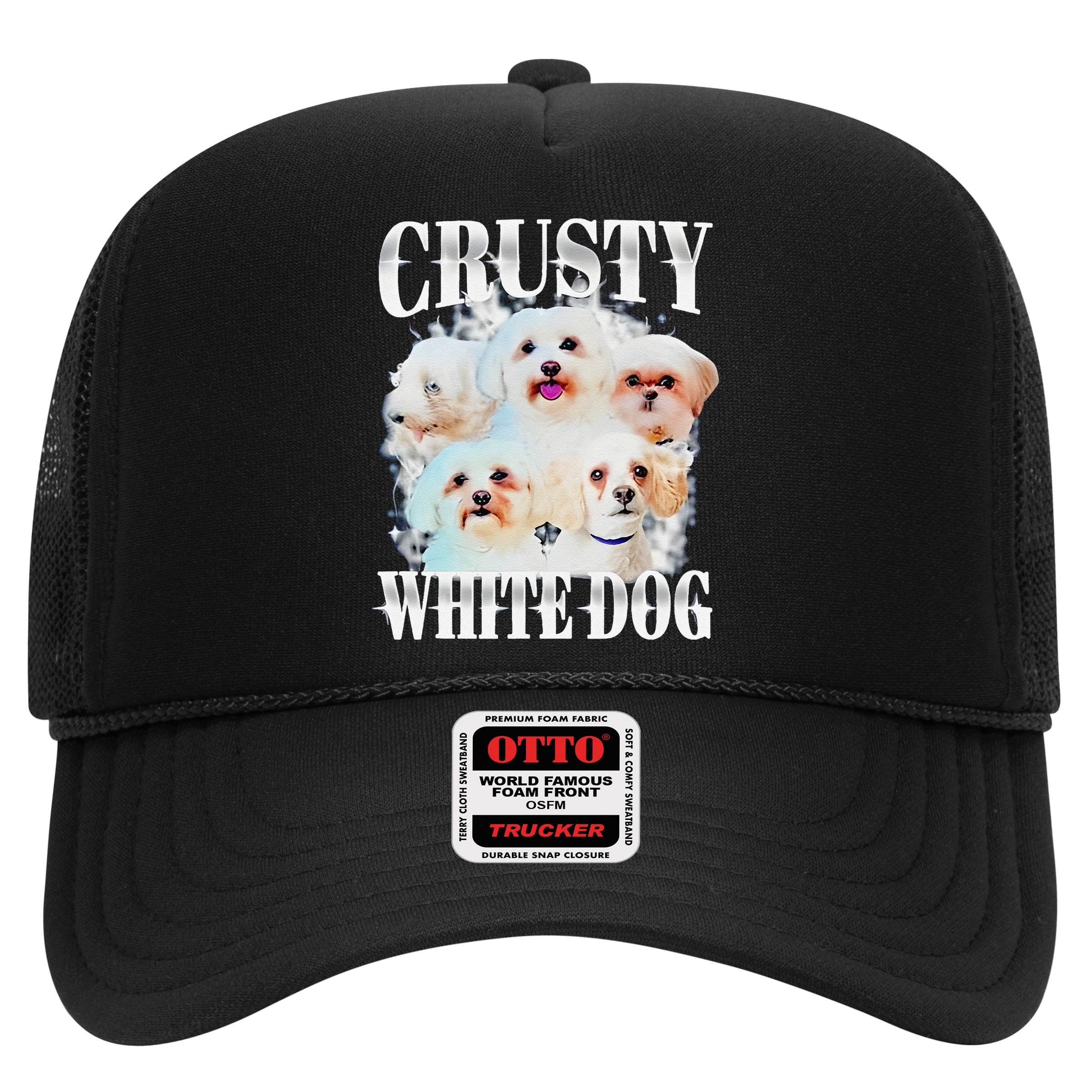 Crusty White Dog Funny For Hat