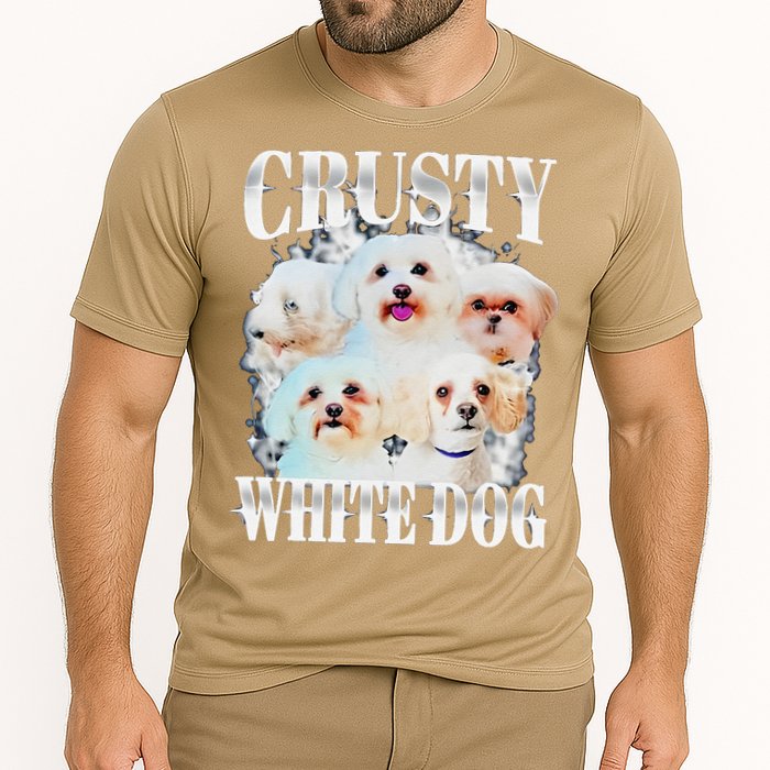 Crusty White Dog Funny For Cooling Performance Crew T-Shirt