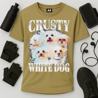 Crusty White Dog Funny For Cooling Performance Crew T-Shirt