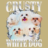 Crusty White Dog Funny For Cooling Performance Crew T-Shirt