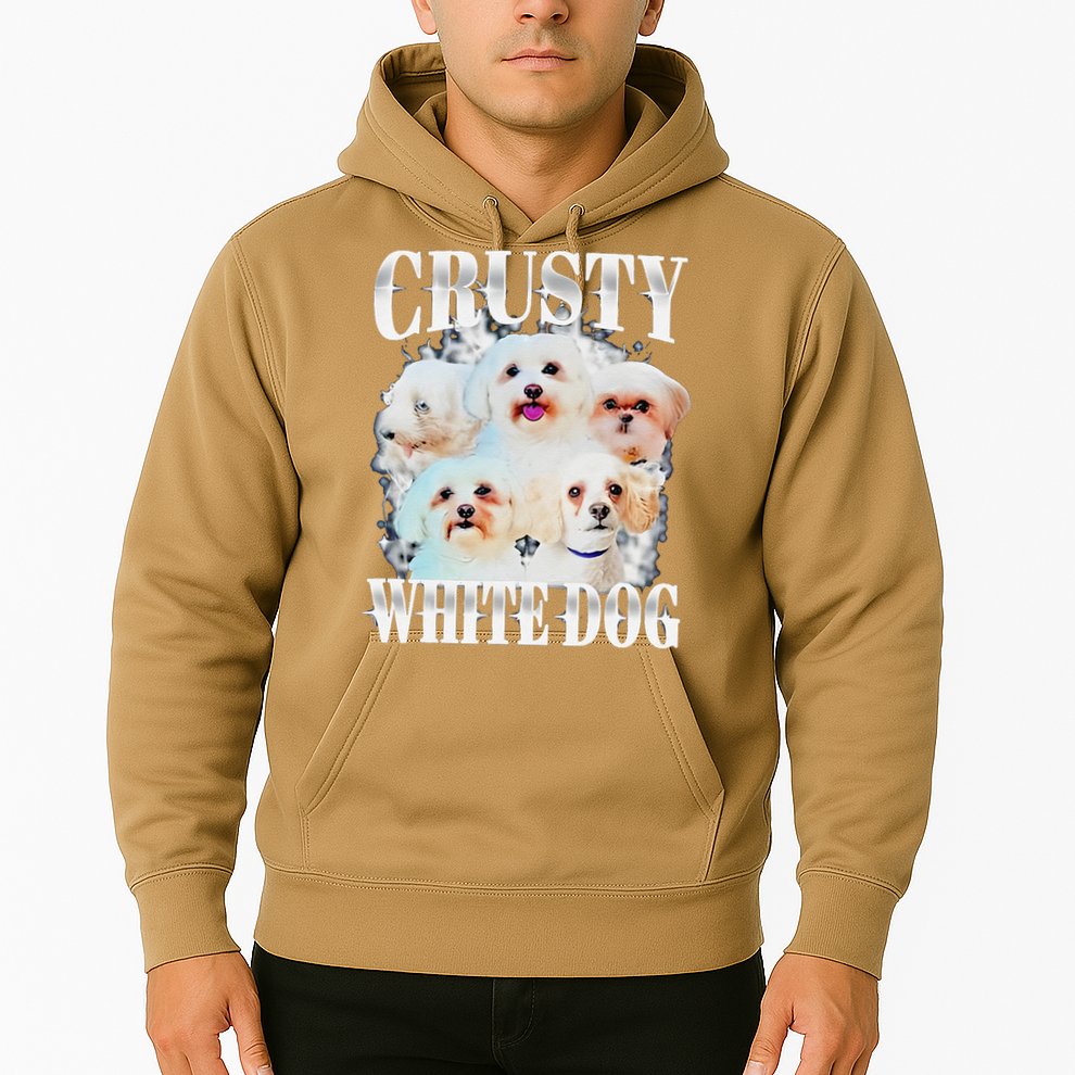 Crusty White Dog Funny For Hoodie