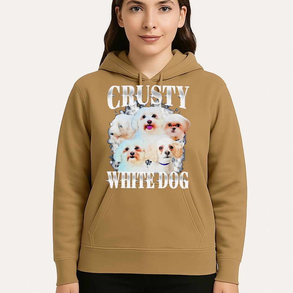 Crusty White Dog Funny For Hoodie
