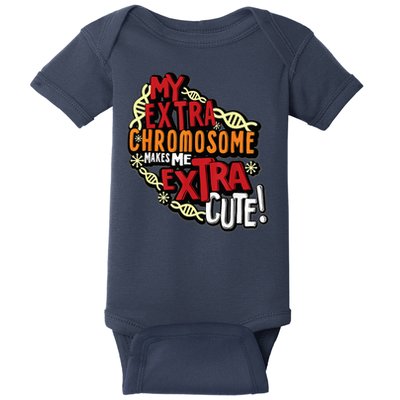 Chromosome World Down Syndrome Day Map Baby Bodysuit